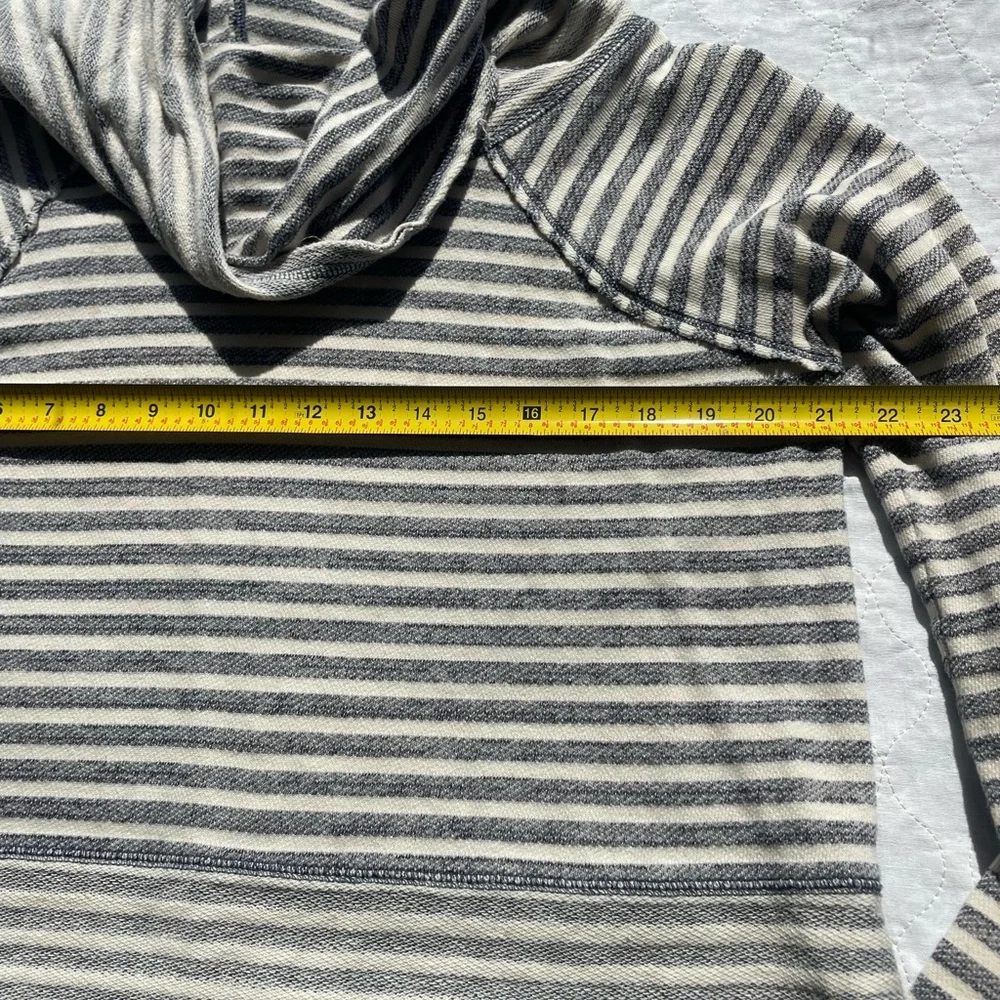 Free People Striped Gray Cowl‎ Neck Sweater